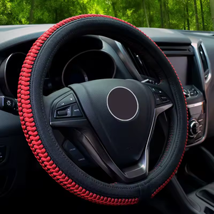 Housse de <span class=keywords><strong>volant</strong></span> en <span class=keywords><strong>silicone</strong></span> pour voiture et camion, durable et à la mode, en cuir PU - Product Image 5