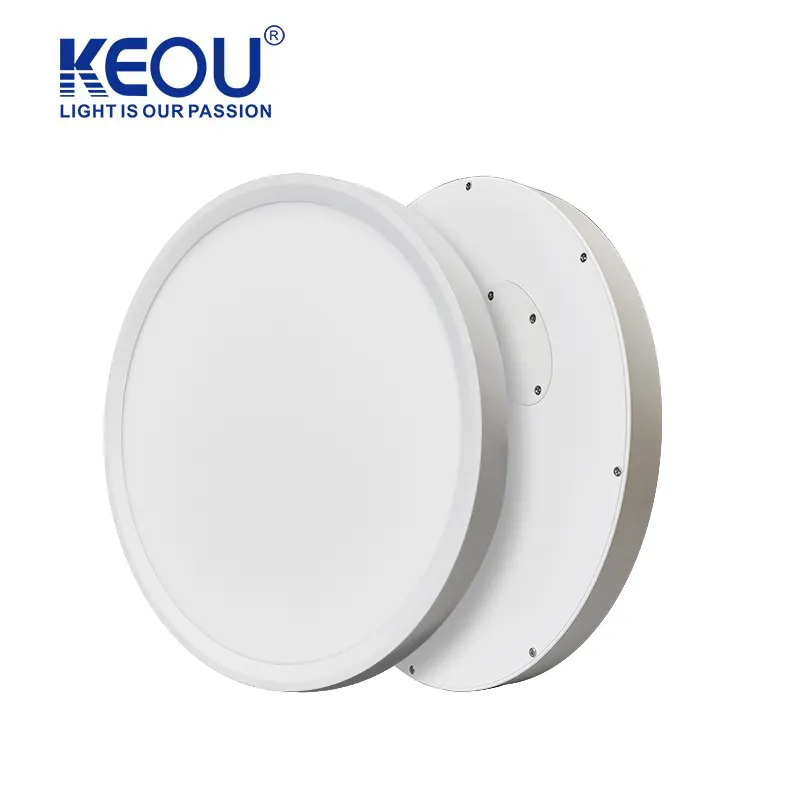 KEOU Rohs CB 3CCT lampu langit-langit luar ruangan, lampu langit-langit luar ruangan 24W flush mount dapat disesuaikan