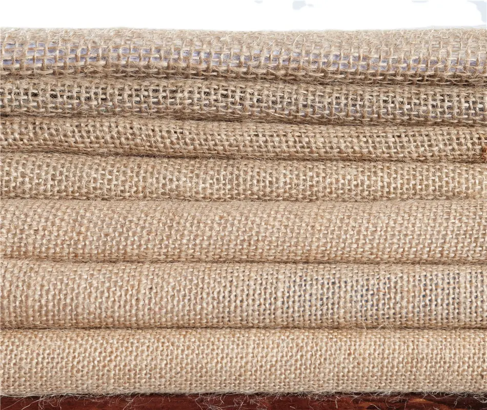 100% natural burlap fabric 40x5yard jute fabric jute linen table cloth for packing/bag jute cloth fabric