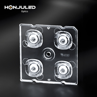 Module d'optique LED multi-angle HONJU en matériau PC, lentille LED pour éclairage intérieur commercial, prise en charge de la personnalisation du moule