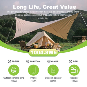 สถานีพลังงานสำรองแบบพกพา LiFePO4 ขนาด 1 กิโลวัตต์ชั่วโมง พร้อมช่องรับพลังงานแสงอาทิตย์ ช่องจ่ายไฟ AC ความจุ 314 แอมป์ชั่วโมง - Product Image 2
