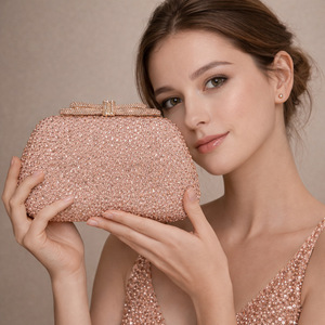 Luxury Women's Clutch Bags PU Material Chain Strap Stylish Fashion Evening Party Wedding Handbags Portable - Product Image 4