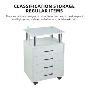 Beauty Opslag Draagbare Werkstation Grote Capaciteit Multi-Layer Gezoneerde Stalen <span class=keywords><strong>Trolley</strong></span> Voor Schoonheidssalons - Product Image 2