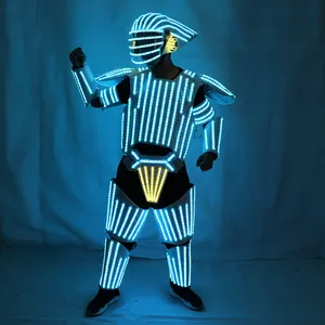 Night Club LED Robot Costumes Clothes LED Suit Lights Luminous Stage Dance Performance Show Dress