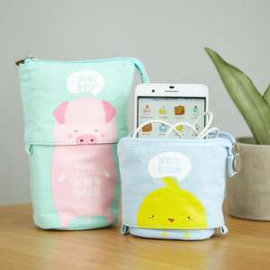 Creative Stationery Retractable <b>Pencil</b> case Cute Cartoon Multi-functional Pen Zipper Bag - Product Image 2