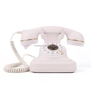 高品質オーディオゲストブック電話結婚式の樹脂電話ホワイトアンティーク電話オーディオゲストブック電話卸売用