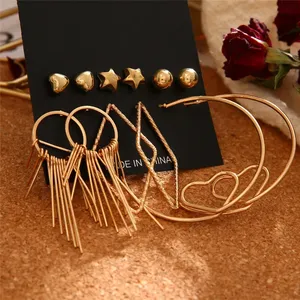 Nouvel ensemble de boucles d'oreilles créoles bohèmes géométriques en perles et cristaux pour femme, avec pampilles florales, cadeau de bijoux - Product Image 6