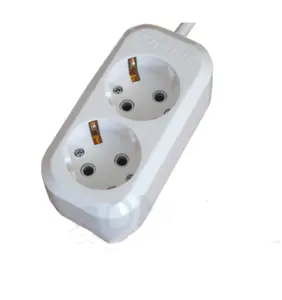 CE PCT ROHS. 2 Way European standard 220-250V 2 pin ABS Electric Extension Socket