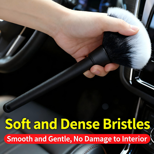 Set di Spazzole per Dettagli Auto Kfeier con Setole Morbide e Dure, Strumento Personalizzato per Lavaggio Auto, <span class=keywords><strong>Pulizia</strong></span> <span class=keywords><strong>Interni</strong></span>, Spazzola per Polvere Auto con Asta in Nylon ABS da 16cm/24cm - Product Image 2