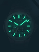 Jam Tangan Mekanik Pria AILANG Berkualitas Tinggi Merek Ternama, Desain Kotak, Bercahaya, Skeleton, Otomatis, Tahan Air 3ATM, Dapat Dipesan Sesuai Keinginan (OEM)