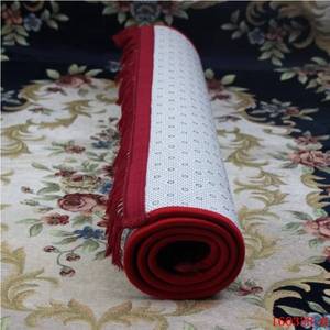 Alfombra de Oración Musulmana Raschel, Suave, Gruesa, de Color Sólido, con Diseño Floral en Relieve, Lavable, para el Hogar y para Picnic - Product Image 3