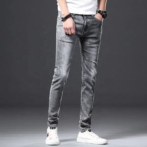 Jeans en denim pour hommes avec logo personnalisé, taille plus, respirant, confortable, coupe slim, pantalon pour hommes - Product Image 2