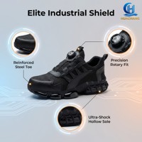 Chaussures de sécurité pour électriciens avec lacets rapides, bouton rotatif, anti-choc et anti-perforation, semelle extérieure isolée en TPU 6kV