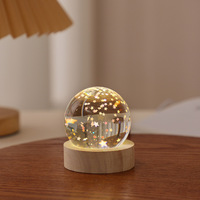 Lampe de nuit créative en résine, pissenlit illuminé blanc chaud, boule de cristal minimaliste moderne, fleur éternelle, ornement de bureau