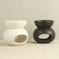 Brûleur d'aromathérapie en céramique 120 ml, design simple de style européen, articles religieux, diffuseur d'huiles essentielles, porte-bougie