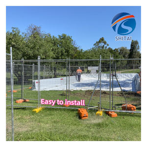 Serre-clips galvanisés à chaud pour clôture temporaire 1,2*2,0m, clôture temporaire en fil de 5mm pour chantier de construction, fabriquée en Chine - Product Image 2