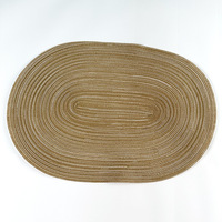 Tapis de table tressés en rotin de coton vintage au design moderne Sets de table tissés ovales et sous-verres personnalisés et écologiques Décoration intérieure confortable