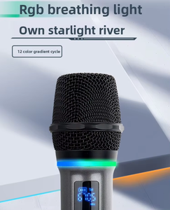 Microphone sans fil portable BHA MG04 2.4G avec effet RVB, chargeur, batterie au lithium, portée de 50 mètres, prix de gros usine, OEM - Product Image 5