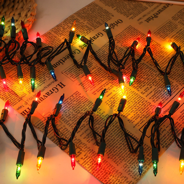10m 100LEDs Indoor Plastic Waterproof M5 Mini LED Christmas String Lights IP44 Rating DC6V Battery Powered for Tree Decorate