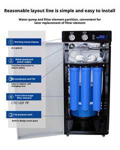 جهاز تنقية مياه بتقنية التناضح العكسي مع مضخة ذكية وخزان مياه مغلق وضمان لمدة عام مناسب للمطابخ التجارية - Product Image 6