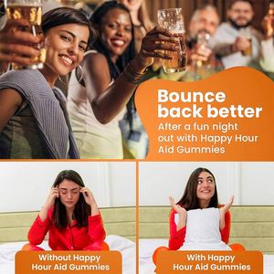 Hot bán hạnh phúc giờ Viện trợ gummies bổ sung vitamin công thức tốt hơn buổi sáng hỗ trợ Pre trò chơi bên hydrat hóa điện giải Gummies - Product Image 5