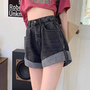 Mùa Hè Retro Kỹ Thuật Số In Ấn Cao Eo Denim Quần Short Cho Phụ Nữ Mỏng Phù Hợp Và Sexy Phong Cách Giản Dị Skinny Giải Trí Phong Cách - Product Image 3