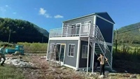 Maison conteneur préfabriquée détachable à faible coût, design moderne, caractéristique respirante, pour bureau/hôtel/appartement/ferme