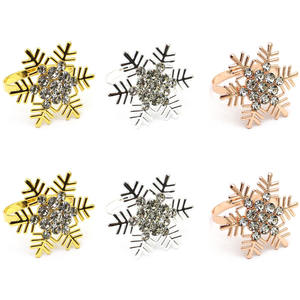 Vente flash, anneau de serviette en forme de flocon de neige, Saint-Valentin, hôtel, restaurant occidental, décoration de table, anneau de serviette en forme de flocon de neige - Product Image 6