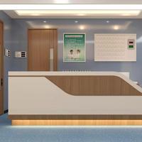 Bureau de réception avec logo personnalisé de haute qualité Mobilier de bureau moderne pour la maison Bar Hôtels et centres commerciaux en panneau de bois