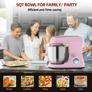 Batidora de Pedestal Doméstica de 1300W y 5L para Repostería, Panadería y Masa, Electrodoméstico de Cocina Planetario de 5L - Product Image 4