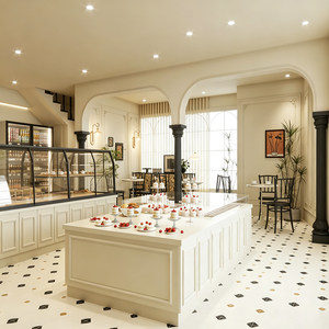 Espositori Bifacciali per <span class=keywords><strong>Torte</strong></span> e Pane, Scaffali in Vetro per Pasticceria, Design per Negozi di Dolci e Confetterie - Product Image 1