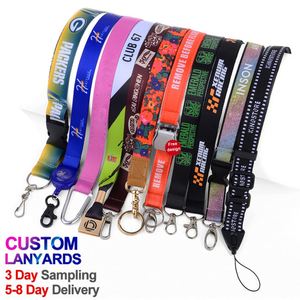 Luxury Custom logo Double Layer Thick Seat Belt Alloy Buckle Safety Breakaway Detachable <b>Lanyard</b> with Metal Clips - Product Image 3