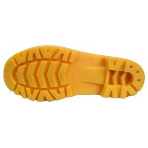 Bottes de sécurité de travail en PVC à paillettes, antidérapantes, imperméables, résistantes à l'huile, aux acides et aux alcalis, avec embout en acier et protection anti-perforation, pour hommes, orange - Product Image 2