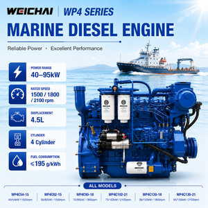 <span class=keywords><strong>Moteur</strong></span> diesel de propulsion marine à démarrage électrique série WP4 Weichai pour navires de navigation intérieure et bateaux de pêche - Product Image 1