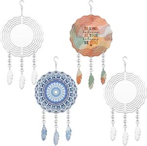 Phổ Biến Gió Spinners Thăng Hoa Trống 8 Inch 10 Inch Gió Spinner Với Lông Cho Sân Và Vườn Trang Trí Lông - Product Image 1