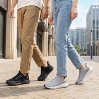 Chaussures de marche confortables à lacets, coupe extra large, avec soutien de la voûte plantaire, respirantes, embout large, semelle légère en TPR, motif uni en tissu