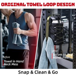 Bolsa de Gimnasio Magnética Tomic Personalizada, Bolsa de Gimnasio Magnética Unisex para Entrenamiento, Viajes y Deportes, Bolsa Bandolera Magnética Pequeña con Porta Botella de Agua - Product Image 3