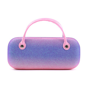Nouveau Portable résistant à la pression étui à <span class=keywords><strong>lunettes</strong></span> pliant sac à main pour enfants porte-monnaie et boîte à <span class=keywords><strong>lunettes</strong></span> de couleur arc-en-ciel en Stock - Product Image 3