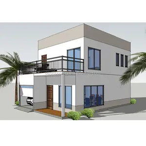 تصميم معماري منزلي ثلاثي الأبعاد جديد لعام 2020 منزل جاهز مصنوع من الإسمنت الخفيف منزل نموذجي جاهز لأفريقيا