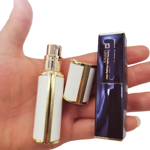 Portable 5ml Atomizadores perfume refillable black refill Botella De Travel aluminum bottle with spray atomizer