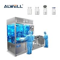 Machine de remplissage, de bouchage et de capsulage cosmétique entièrement automatique à haute productivité en acier inoxydable pour poudre lyophilisée