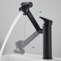 Robinet de chat Zhaocai en acier inoxydable chaud et froid Robinets de lavabo rotatifs universels pour armoires de salle de bain Lavabo