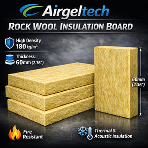 Panneau <span class=keywords><strong>de</strong></span> <span class=keywords><strong>laine</strong></span> <span class=keywords><strong>de</strong></span> roche <span class=keywords><strong>de</strong></span> basalte haute densité 180 kg/m³ 60 mm, classe A1 incombustible pour l'isolation des toitures modernes et industrielle - Product Image 1