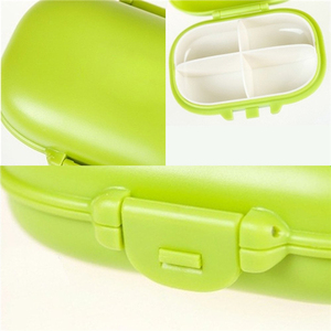 Boîte à pilules en plastique à 4 compartiments, portable et détachable, vente en gros - Product Image 2