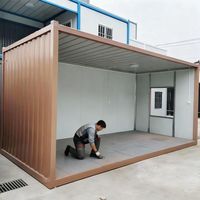 Maisons conteneurs en bois grainé blanc et vert, modèle de luxe à prix réduit, entièrement équipées, maison mobile, bar, sous-sol, magasin de proximité