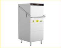 Lave-vaisselle commercial entièrement automatique à capot en acier inoxydable 304, intérieur anti-corrosion, cycles de lavage réglables, haute pression