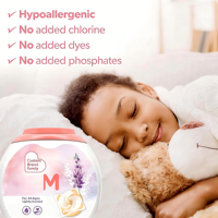 Formula Perawatan Lembut Ramah Kulit untuk Pakaian Bayi Bahan Halus Aroma Lavender Cairan Pembersih Mendalam Pod Cuci Pakaian 0%-5%