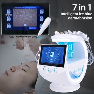 Appareil de beauté facial intelligent à ultrasons, peeling aquatique bleu glace, hydratation et oxygénation, nouveau produit avec prises US et IT - Product Image 4