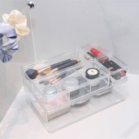 Boîte de rangement modulaire en plastique de style japonais, idéale pour les dortoirs, pour les articles divers, le maquillage et les houppettes