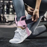 Accessoire de fitness pour rack de musculation réglable pour l'entraînement des fessiers, avec attache de cheville en fibre de polyester, boucle de pied pour bande de résistance et sangle de cheville